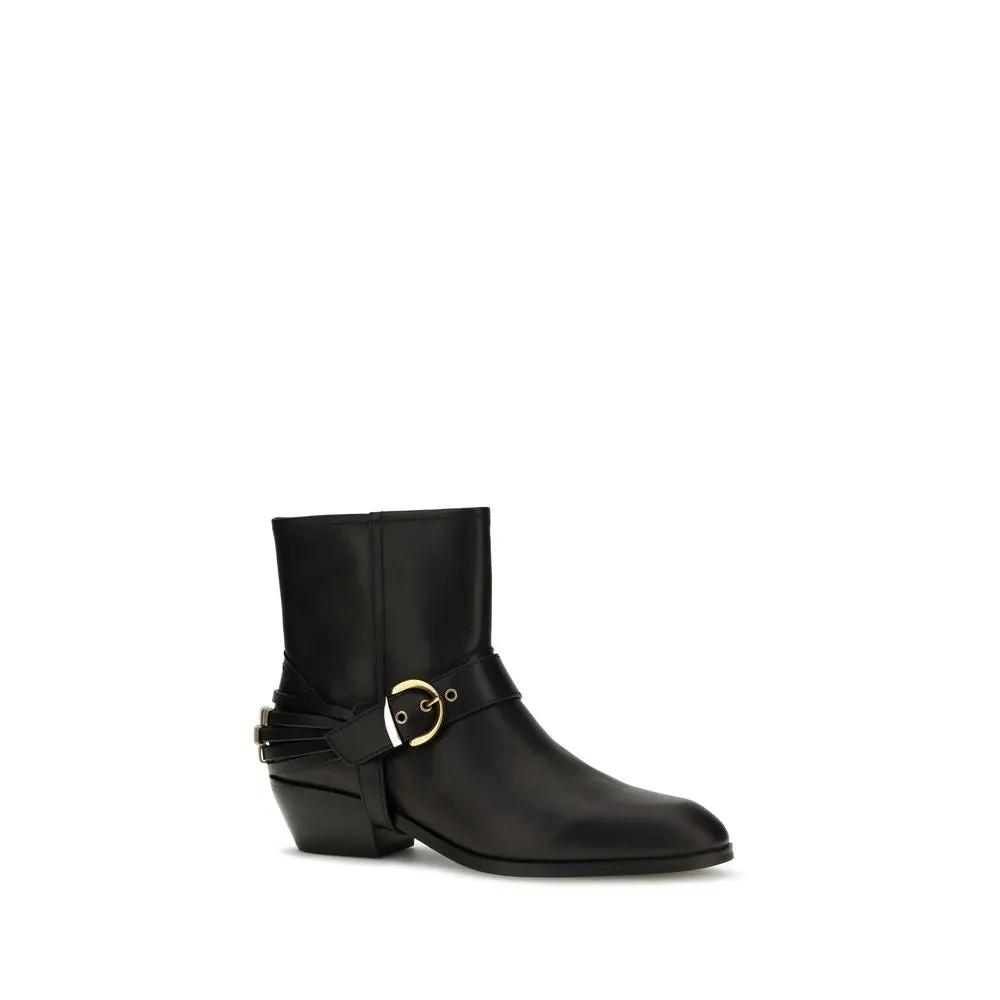 PINKO PINKO Black Calf Leather Bos Taurus Ankle Boots
