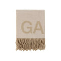 Ganni White Wool Oves Aries Foulard