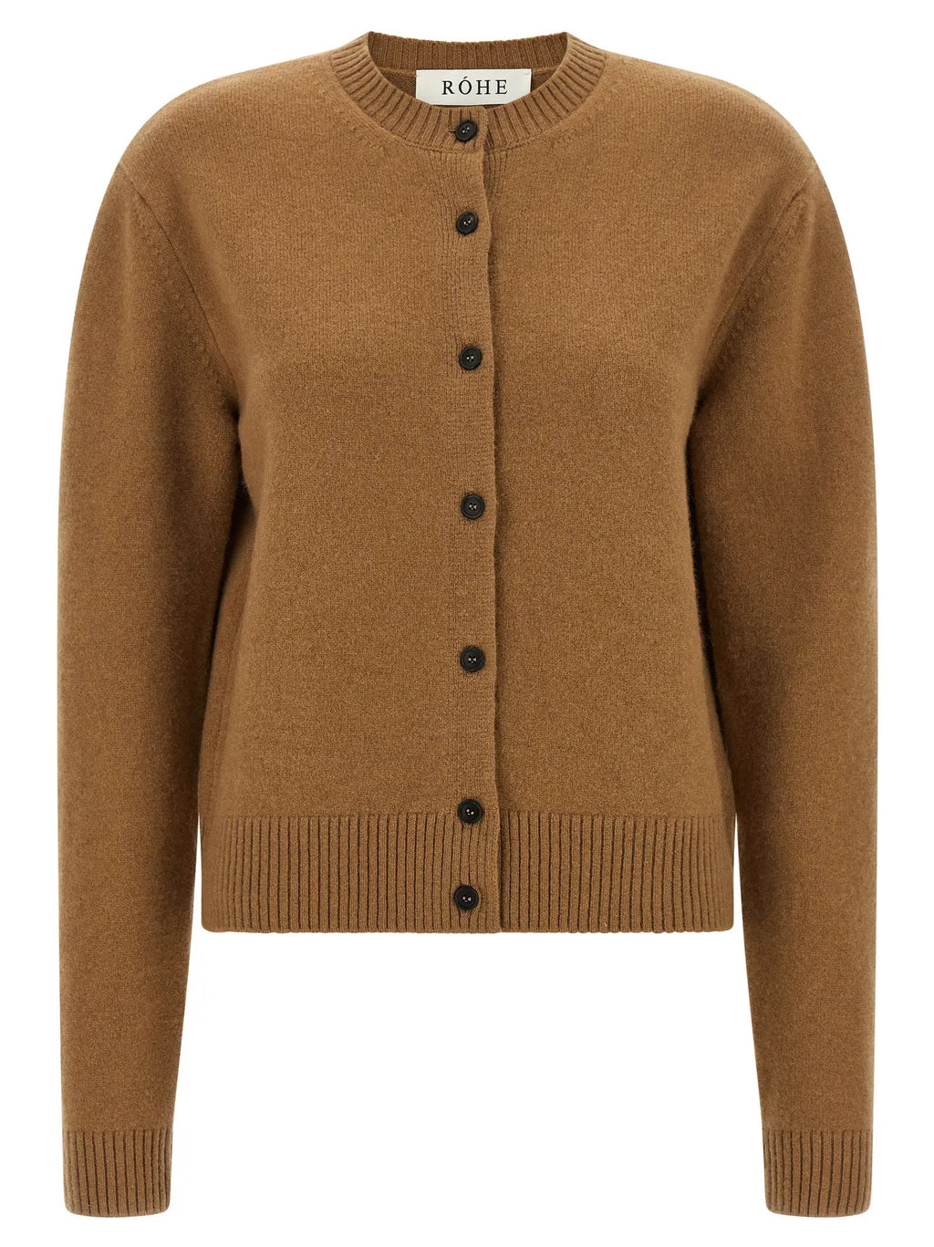 Cardigan en laine marron Rohe