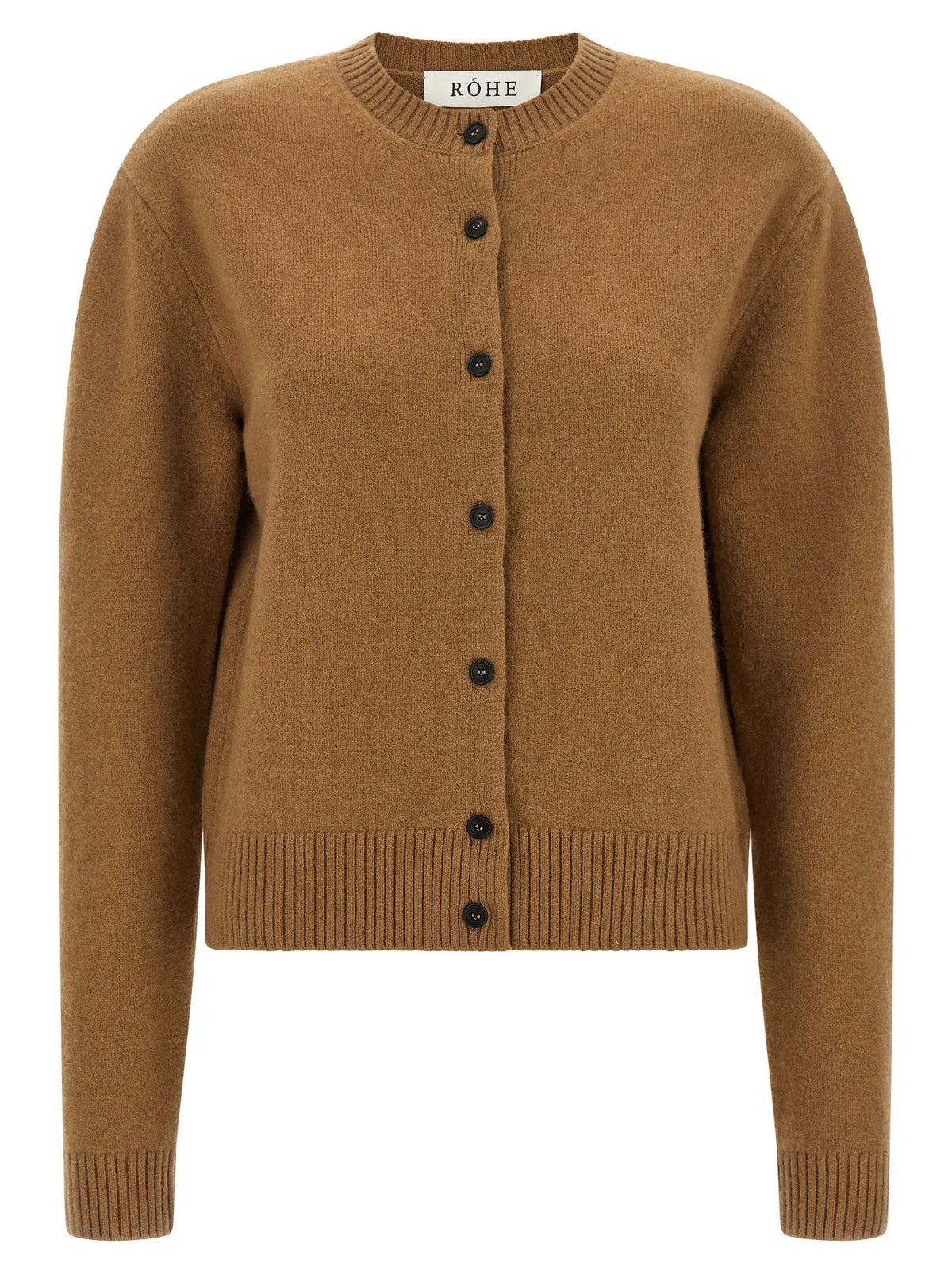 Cardigan en laine marron Rohe