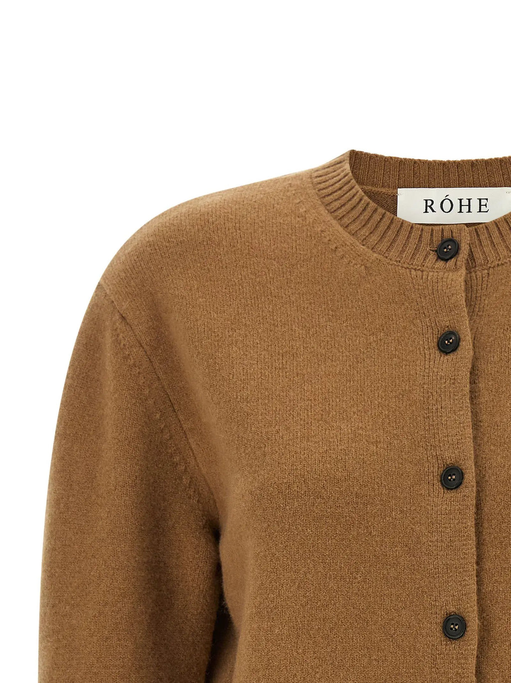 Cardigan en laine marron Rohe