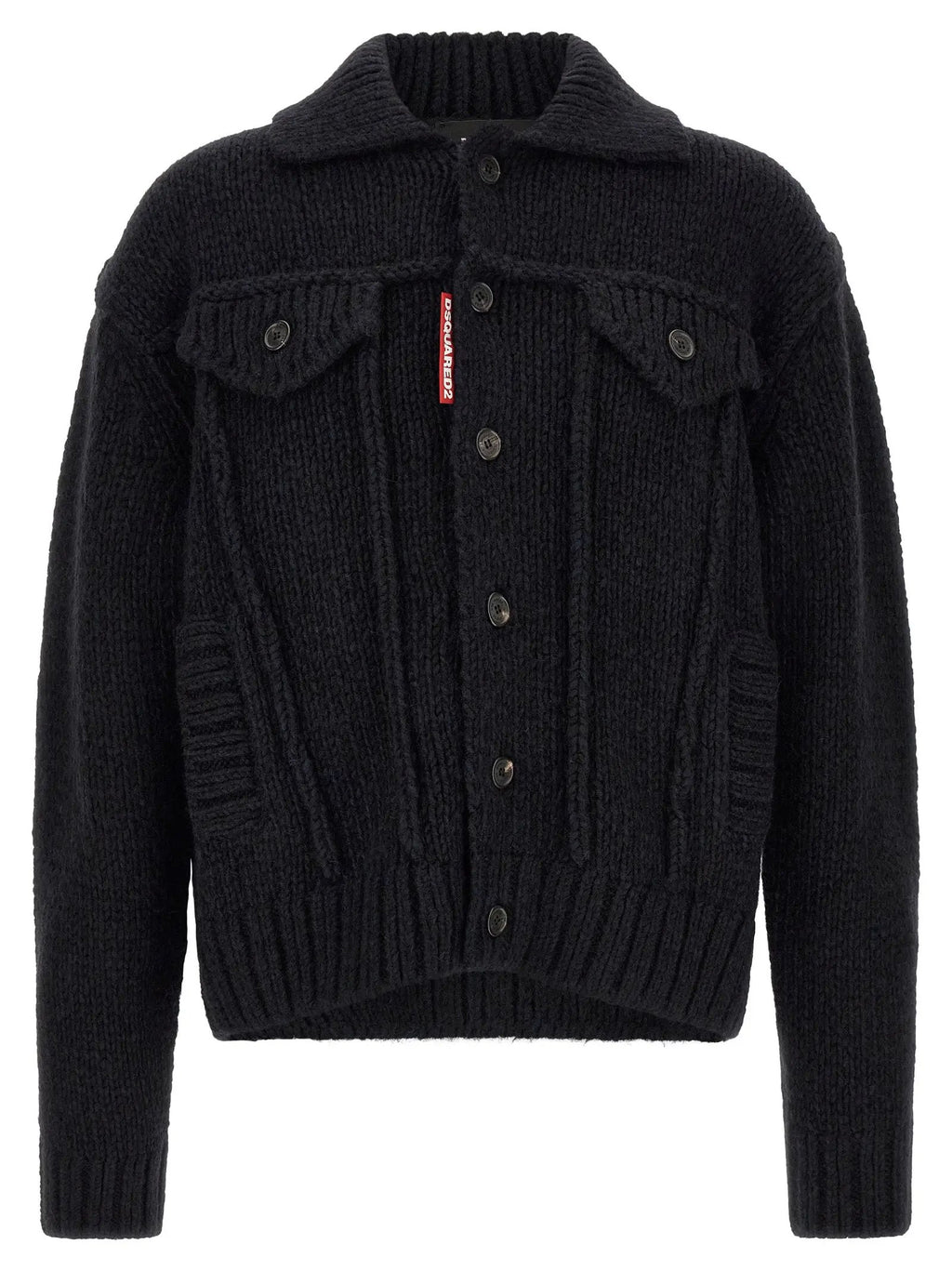 Dsquared² Blue Marabou Cardigan