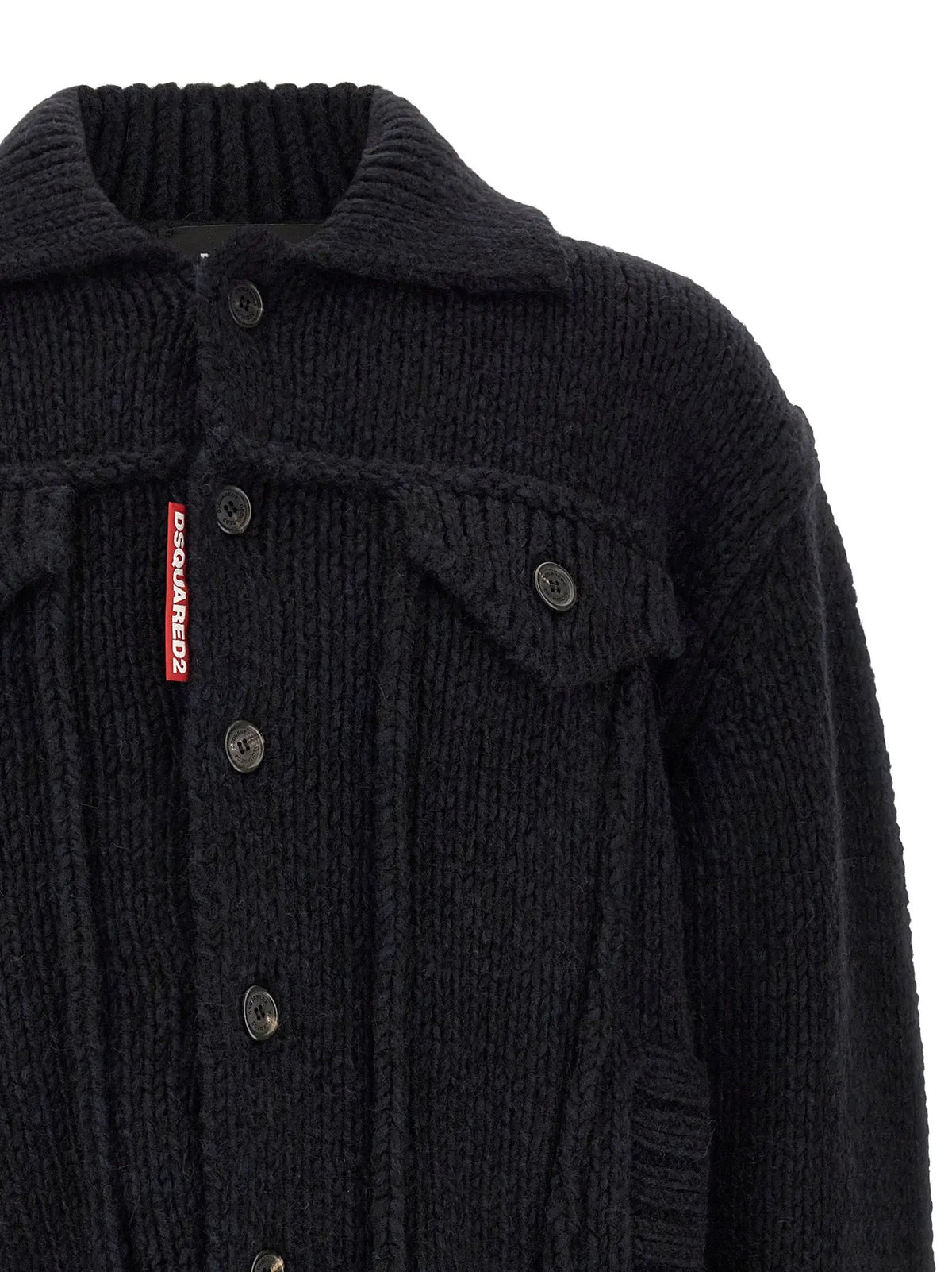 Dsquared² Blue Marabou Cardigan