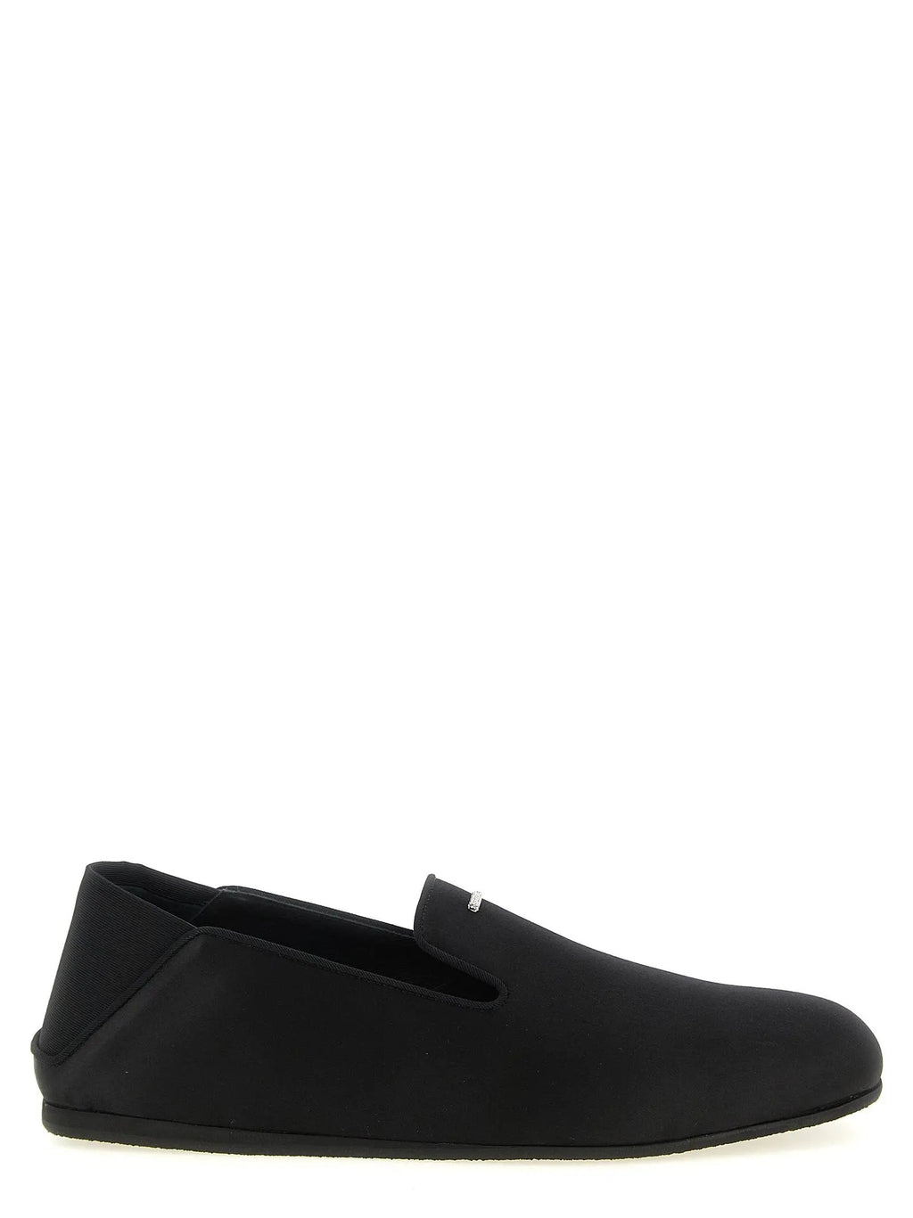 Giuseppe Zanotti Black Viscose Slip-On Loafers