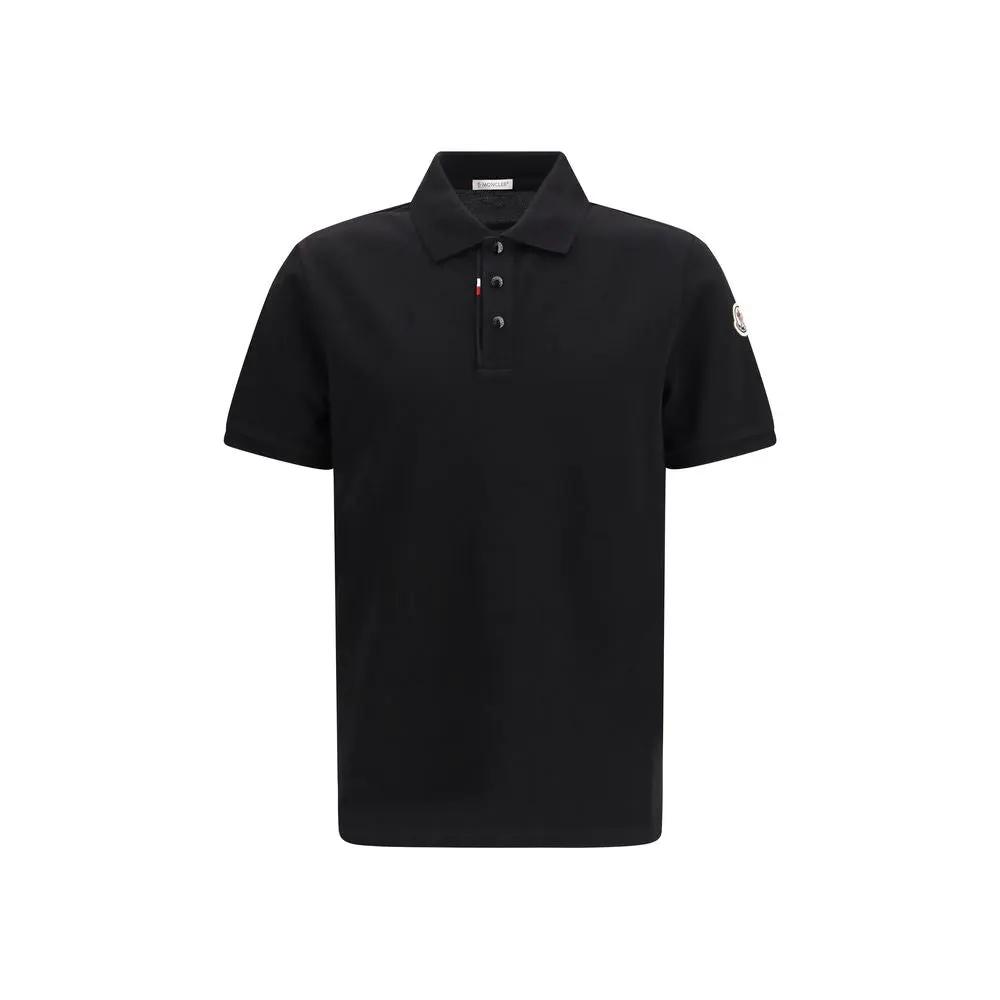 Moncler Moncler Black Cotton Polo Shirt