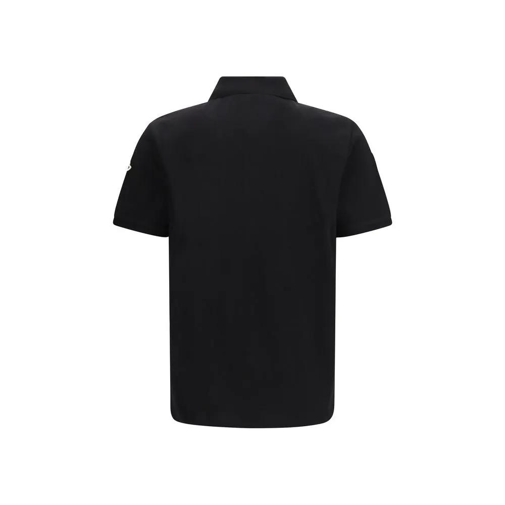 Moncler Moncler Black Cotton Polo Shirt