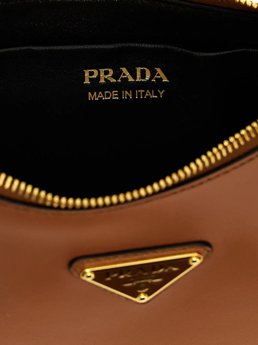 Prada Brown Calfskin Shoulder Bag