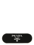 Pince à cheveux Prada en acier inoxydable noir