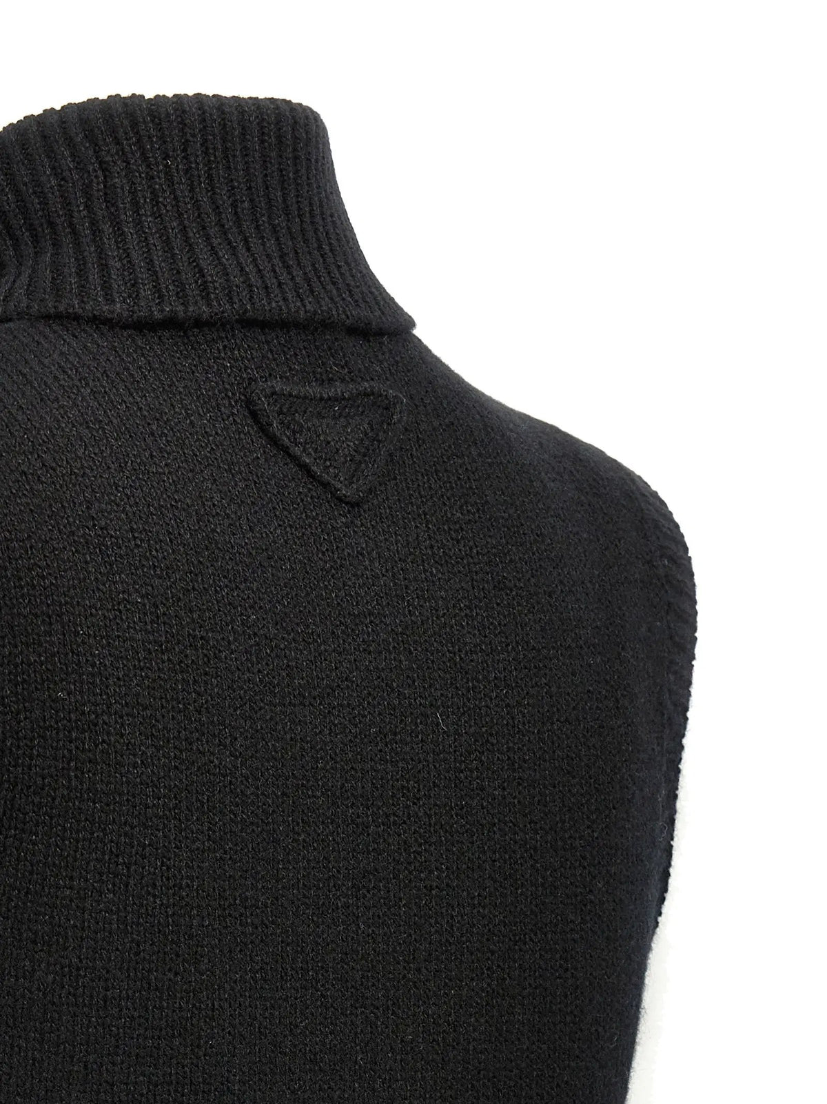 Prada Black Cashmere Sleeveless Jacket