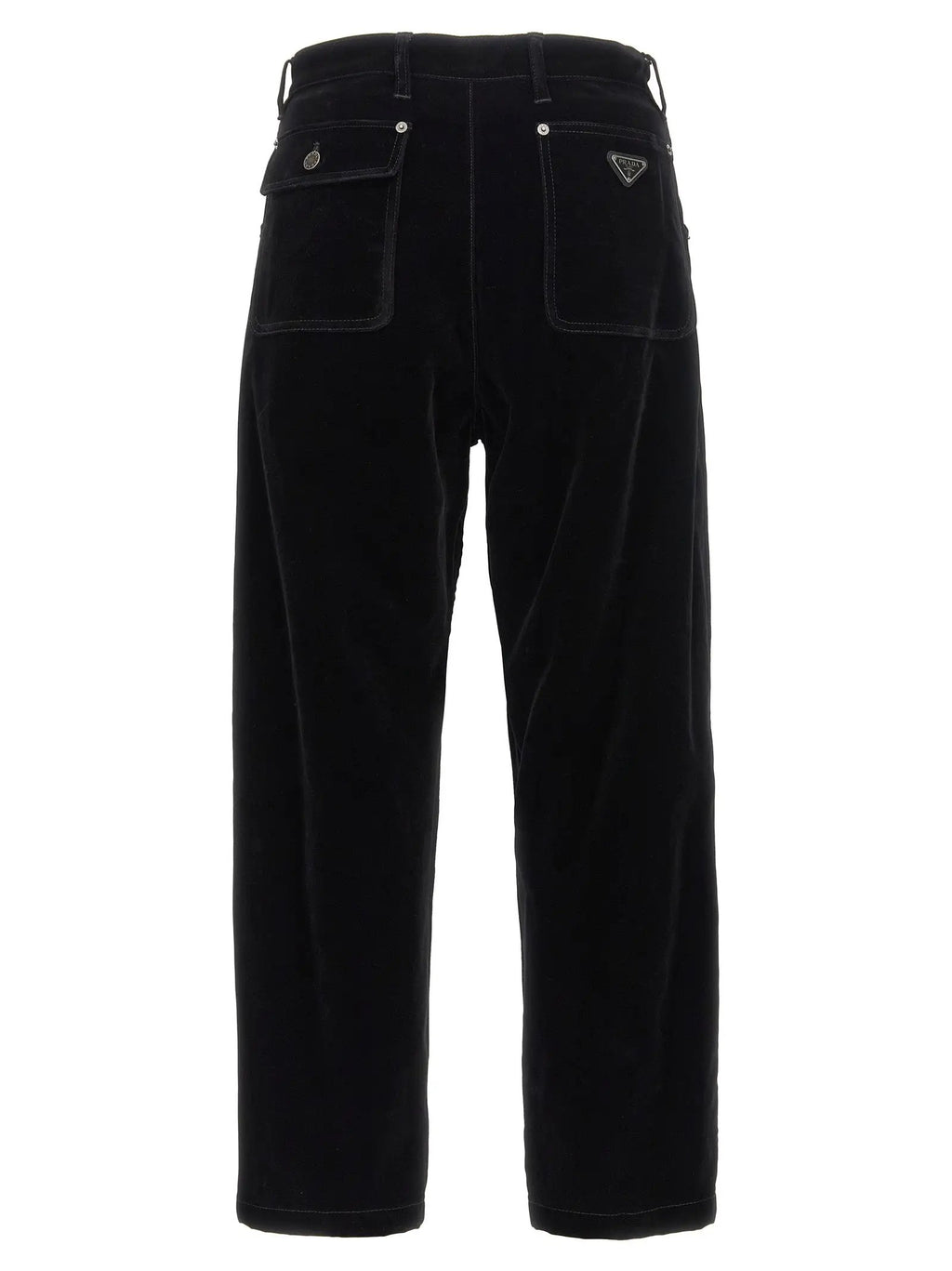 Prada Black Cotton Casual Pants