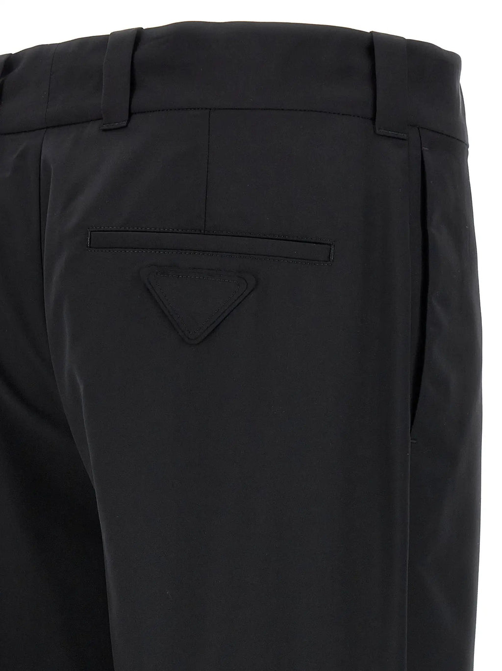 Prada Black Virgin Wool Casual Pants