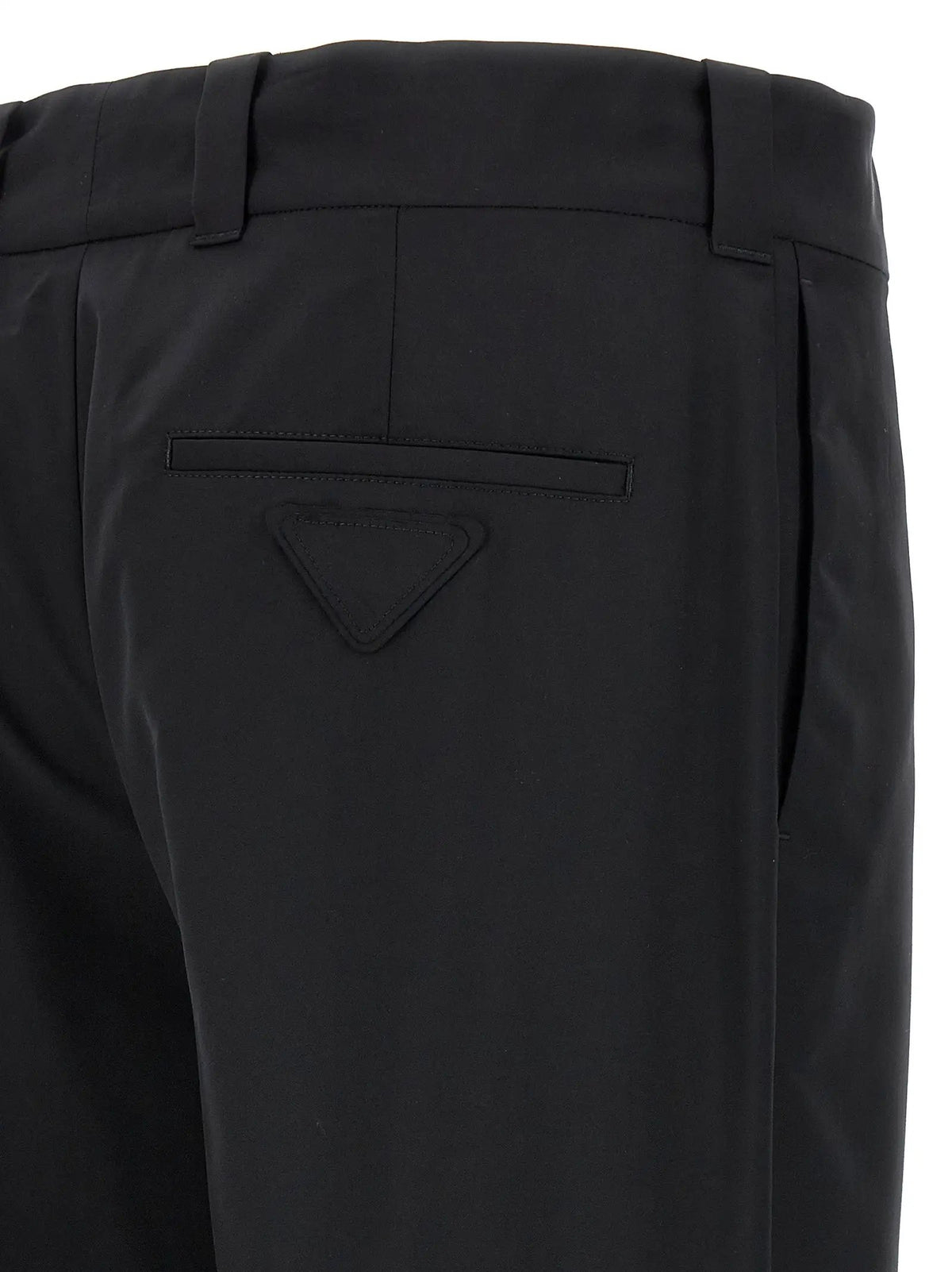 Prada Black Virgin Wool Casual Pants