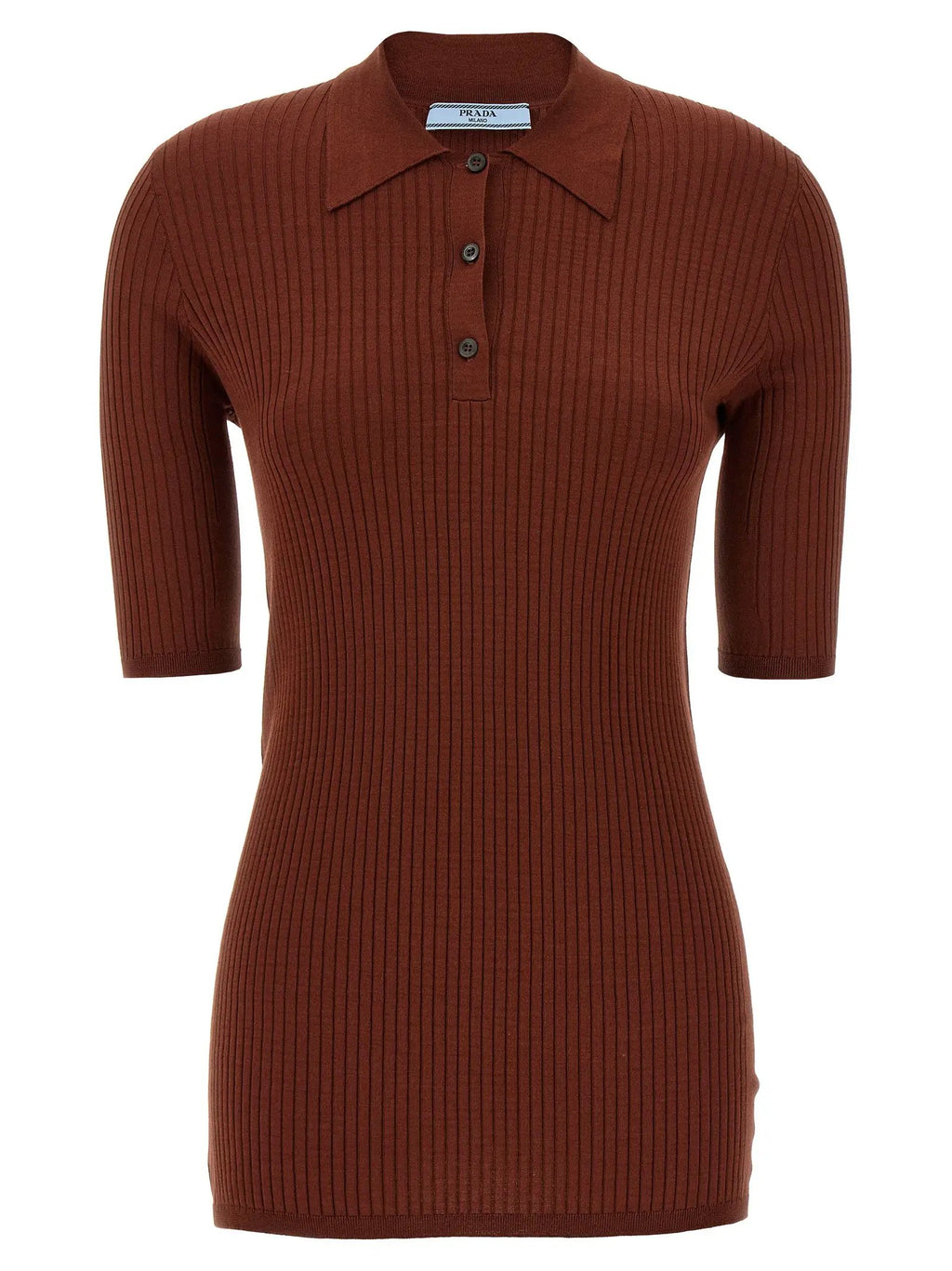 Prada Prada Brown Cotton Polo Shirt