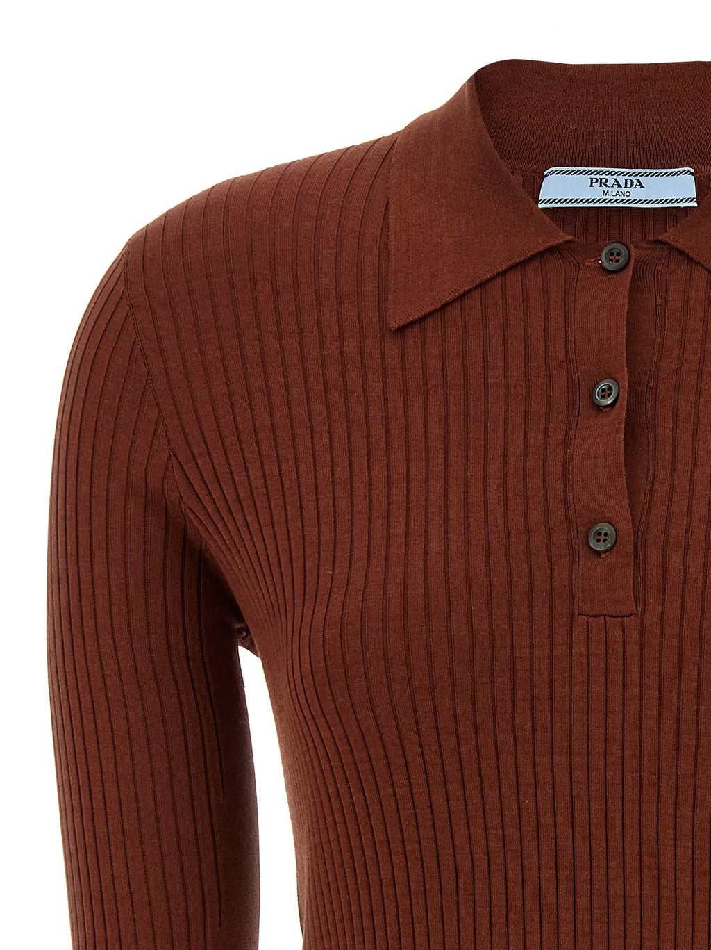 Prada Prada Brown Cotton Polo Shirt