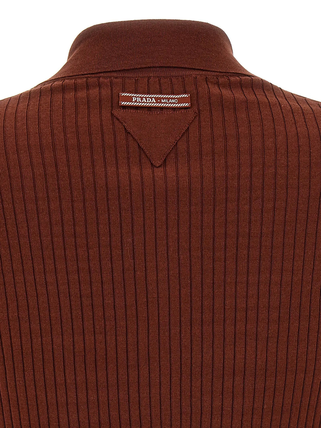 Prada Prada Brown Cotton Polo Shirt