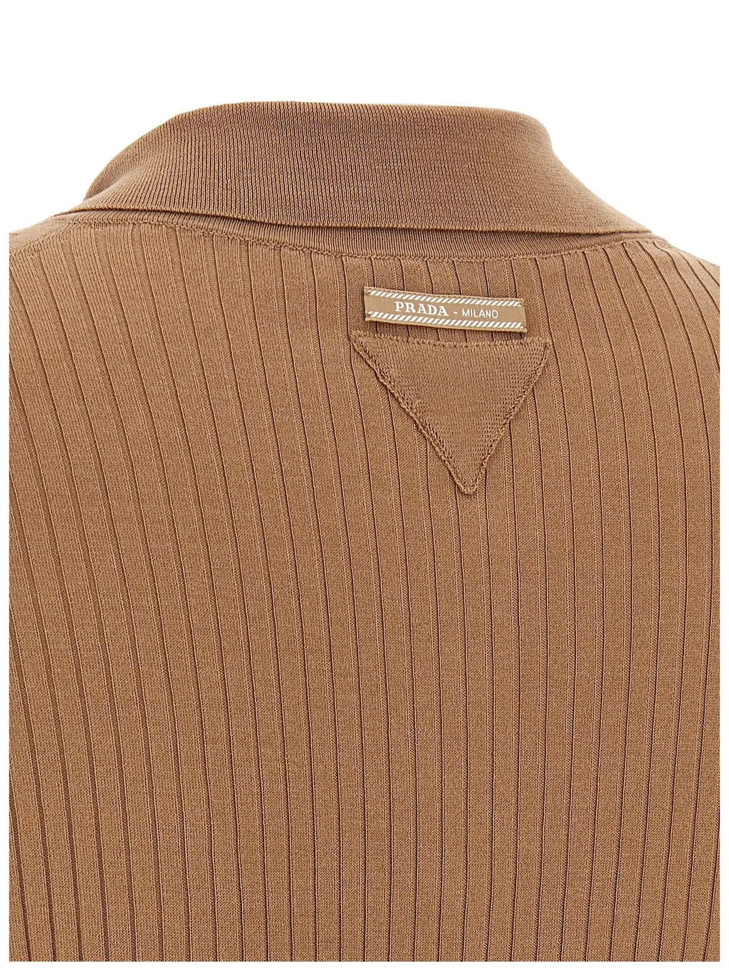 Prada Prada Beige Cotton Polo Shirt