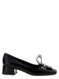 Prada Black Calfskin Mid Heel Pumps