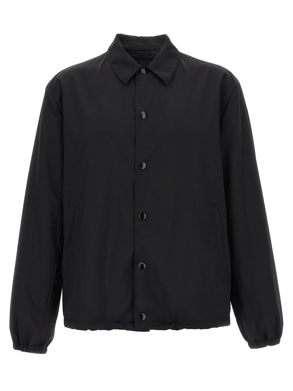 Prada Black Virgin Wool Full-Length Jacket