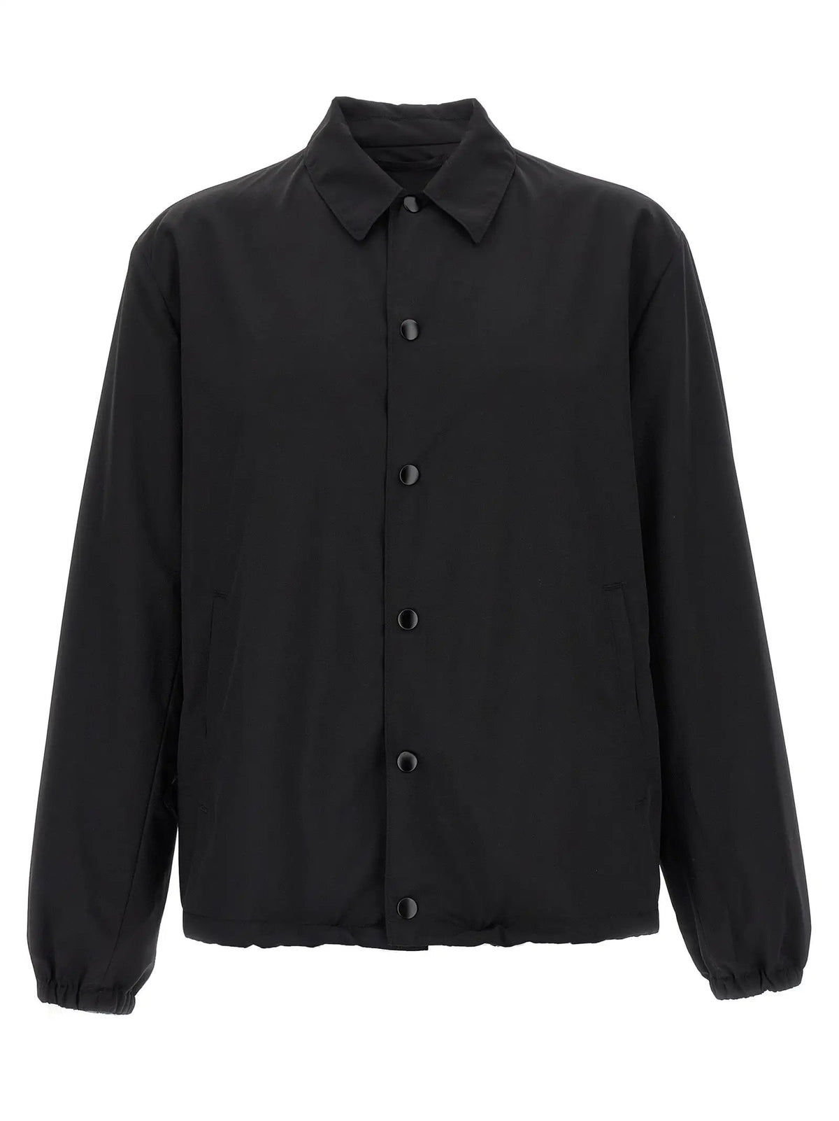 Prada Black Virgin Wool Full-Length Jacket