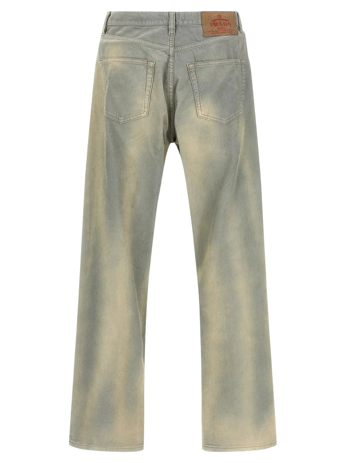 Prada Blue Cotton Casual Pants