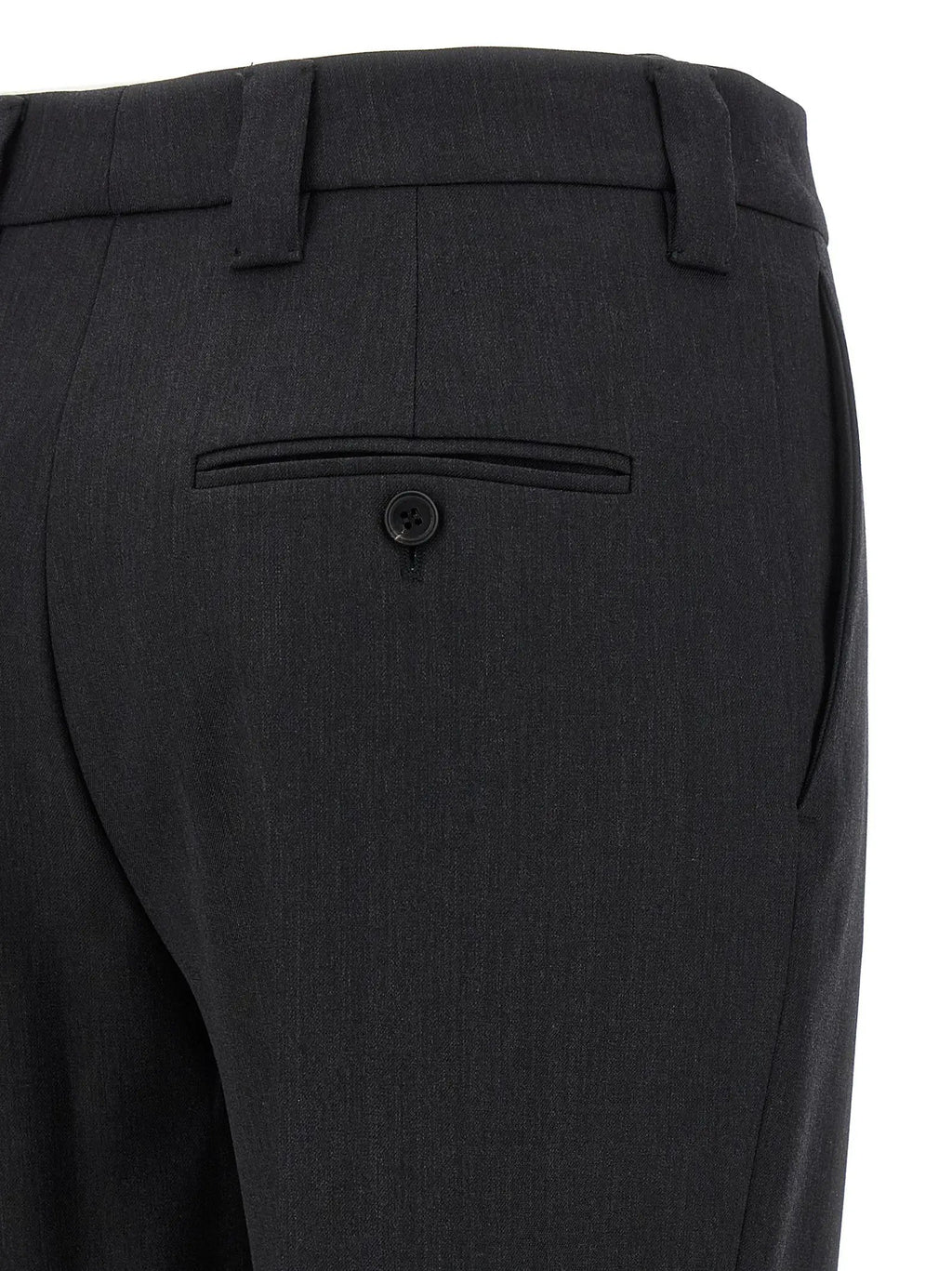 Prada Gray Virgin Wool Dress Pants