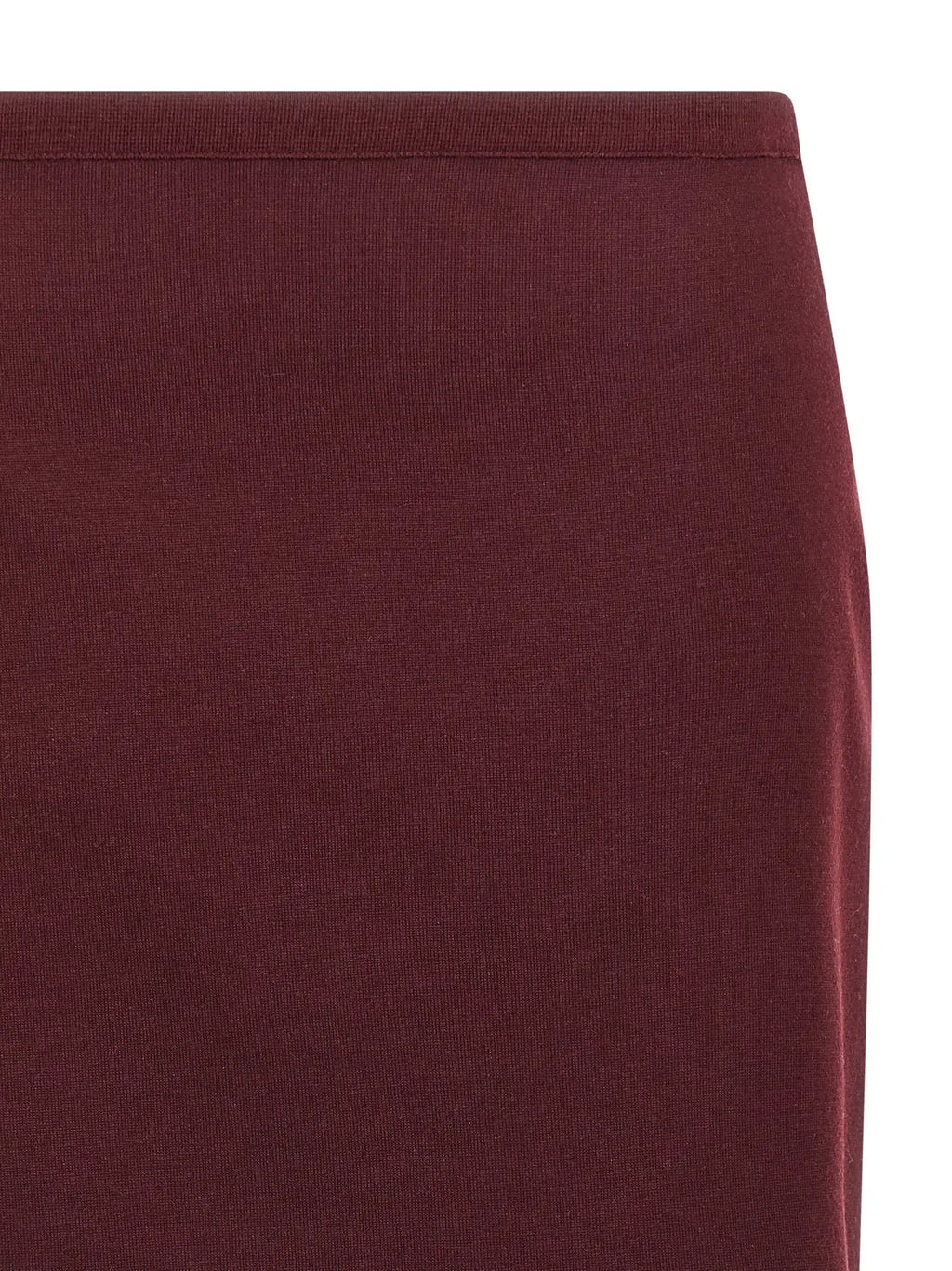 Miu Miu Bordeaux Virgin Wool Midi Skirt