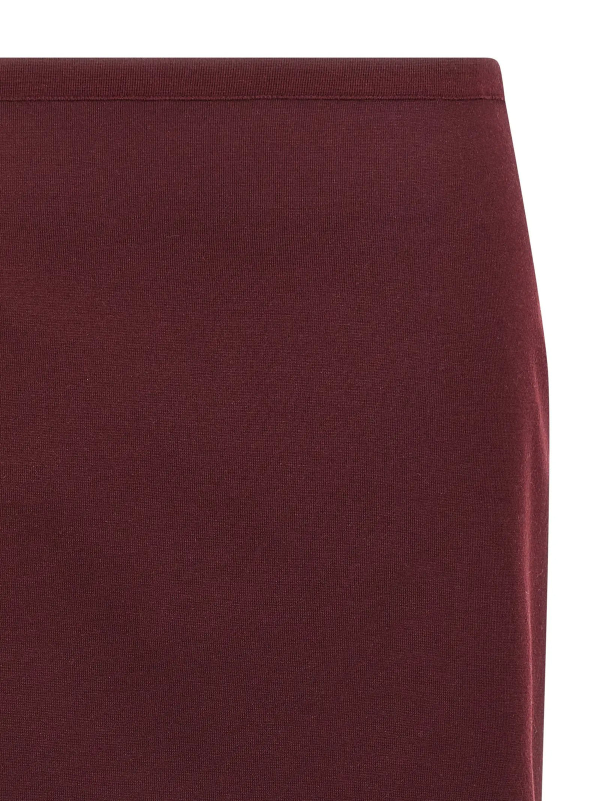 Miu Miu Bordeaux Virgin Wool Midi Skirt