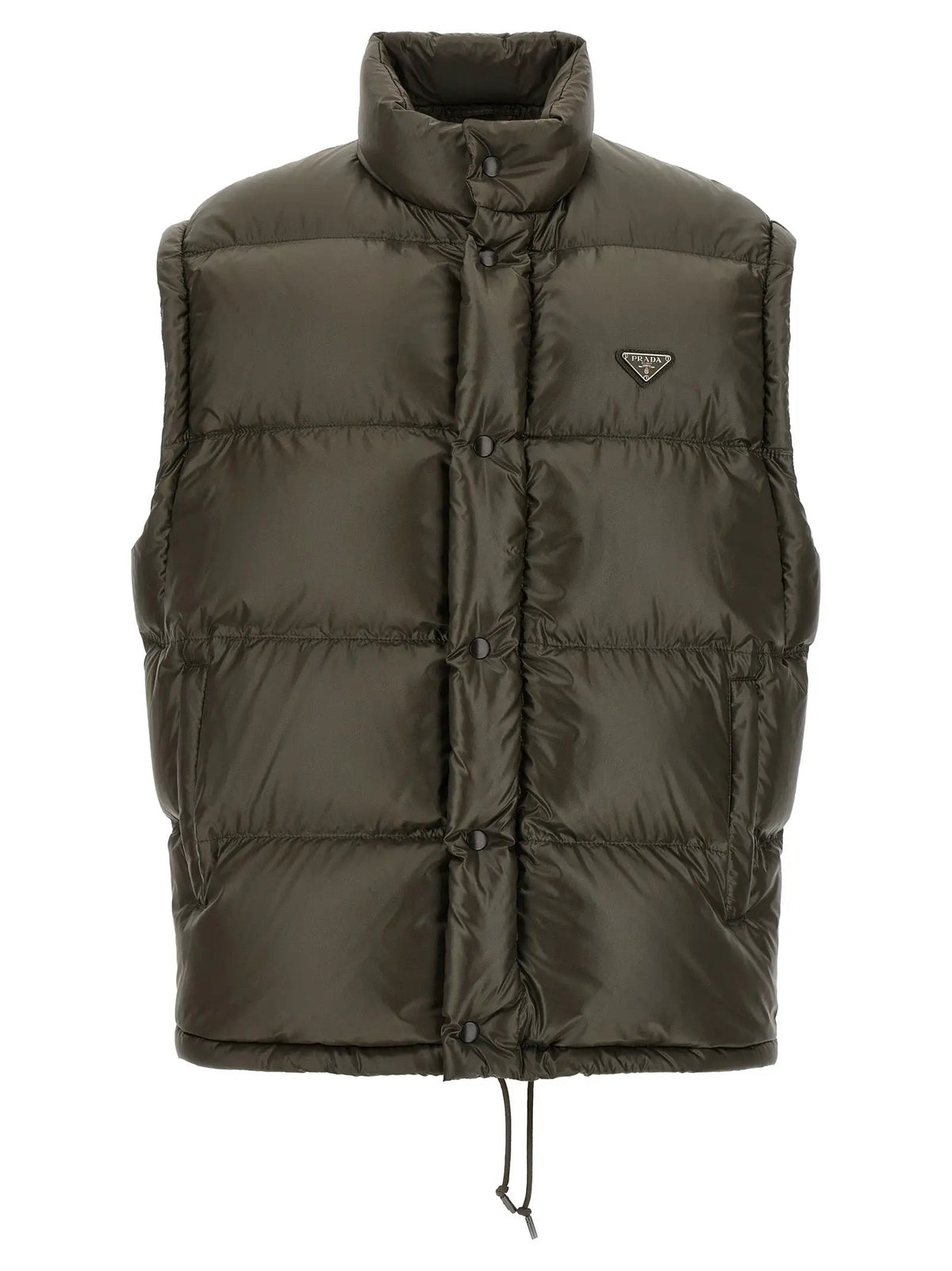Prada Gray Recycled Polyamide Full-Length Jacket