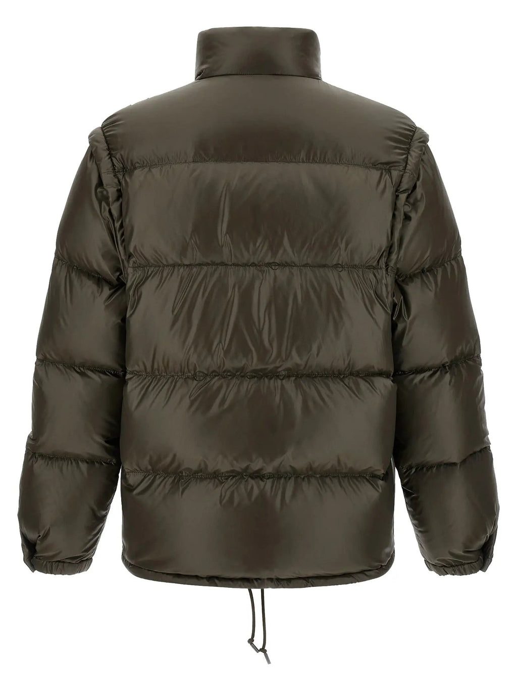 Prada Gray Recycled Polyamide Full-Length Jacket