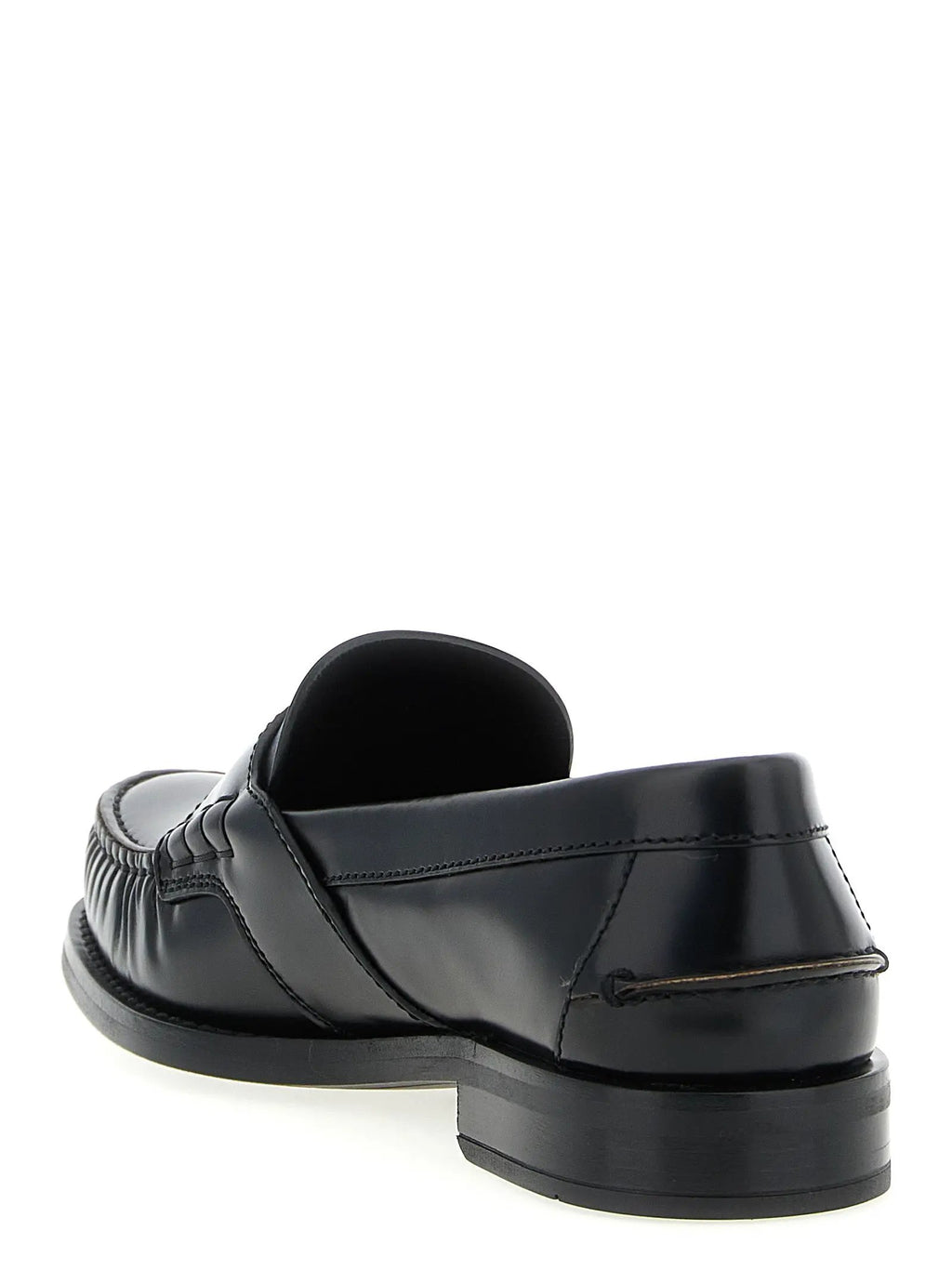 Prada Black Calfskin Slip-On Loafers