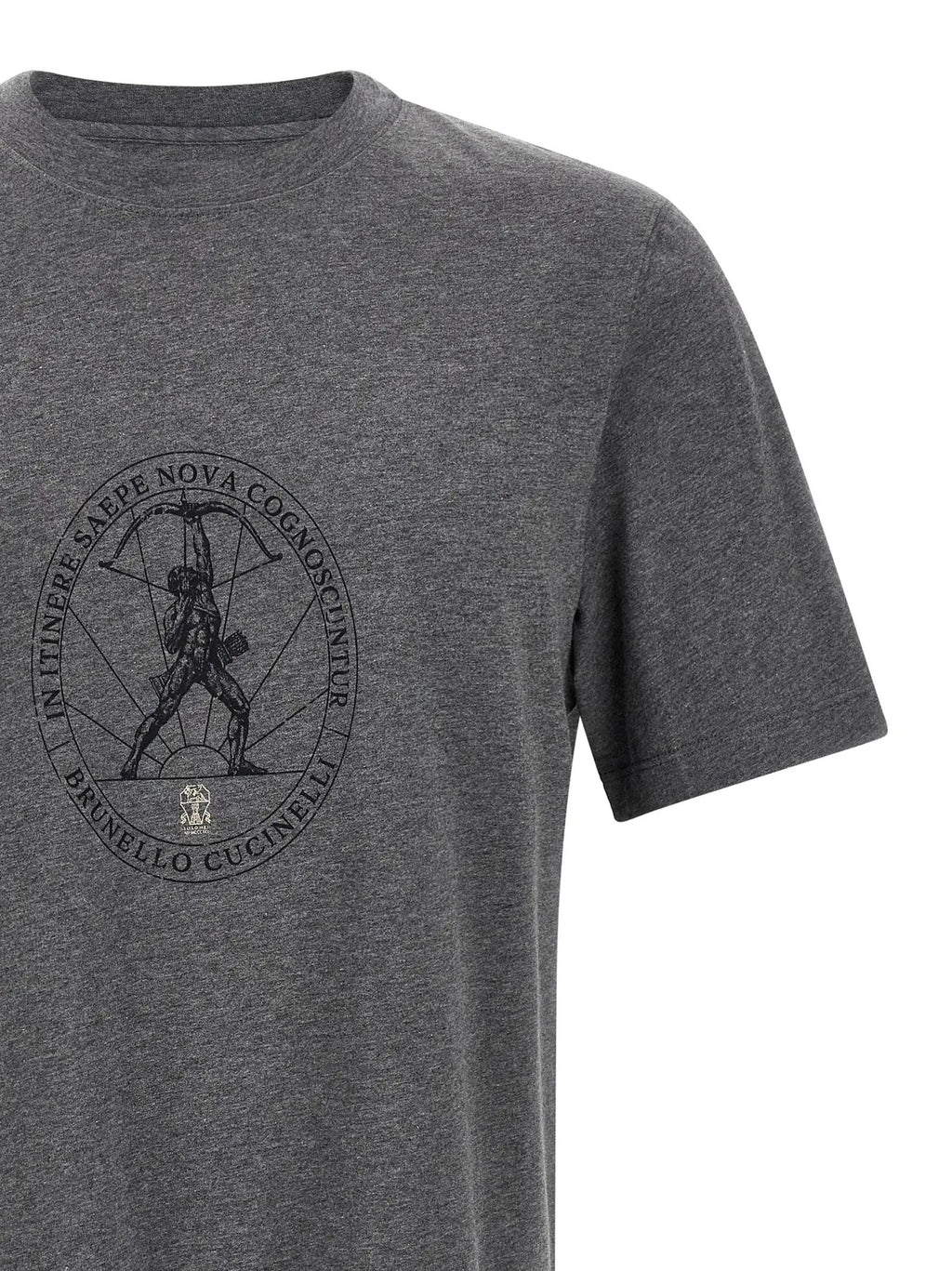Brunello Cucinelli Gray Cotton T-Shirt