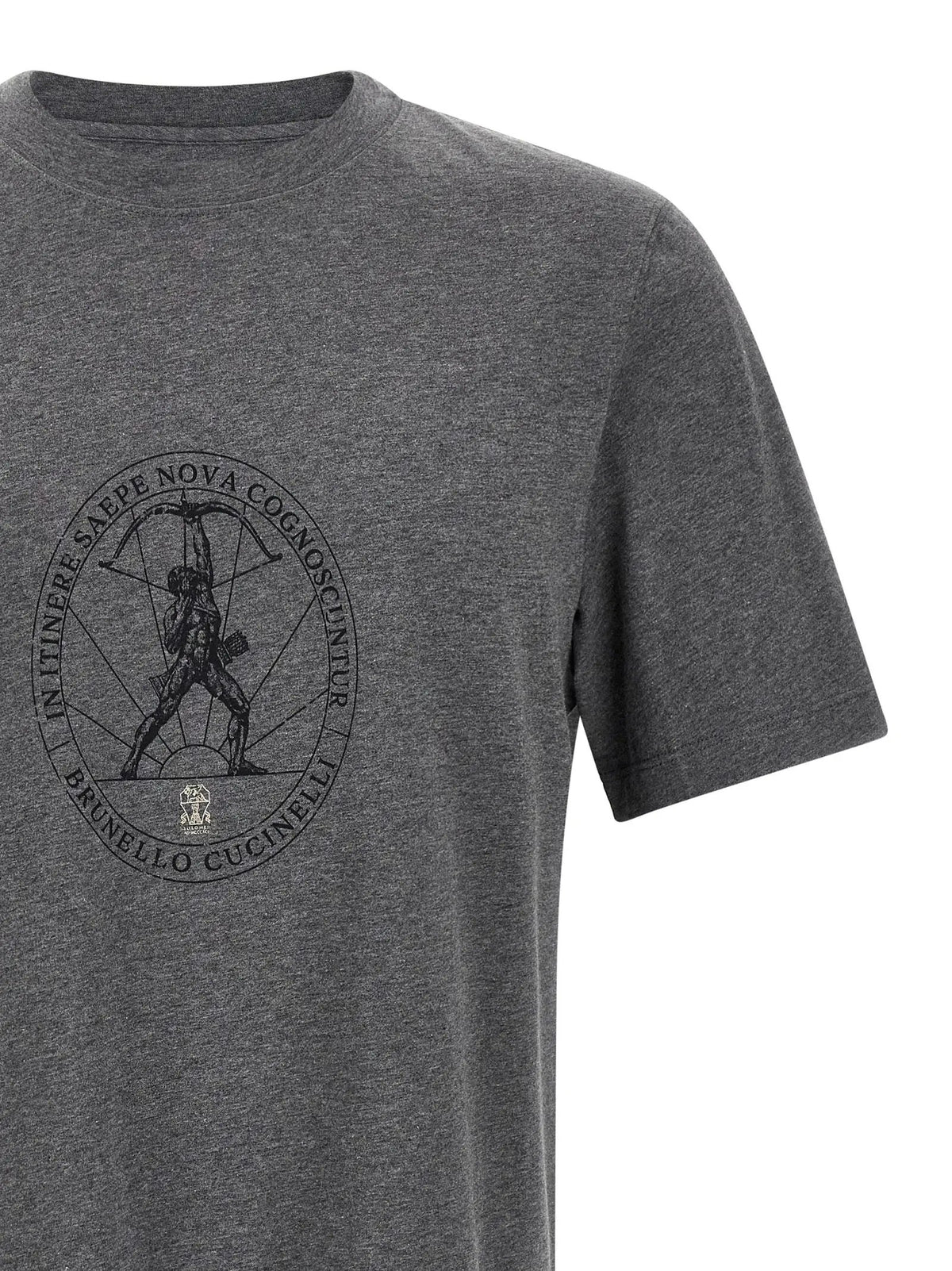 Brunello Cucinelli Gray Cotton T-Shirt