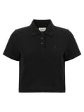 Polo Saint Laurent en coton noir