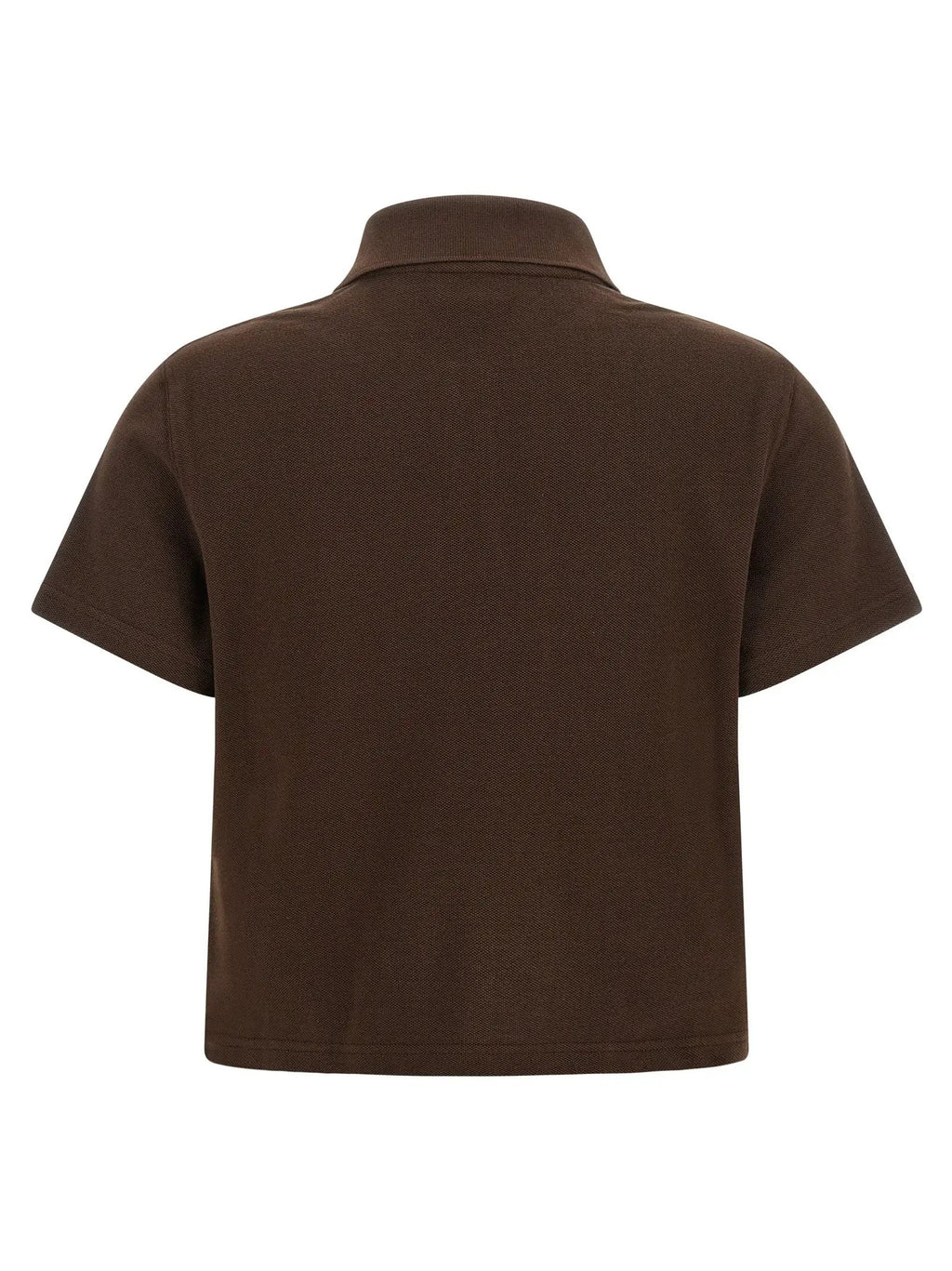 Polo en coton marron Saint Laurent