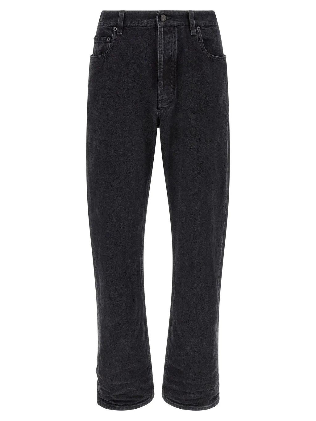 Saint Laurent Black Cotton Relaxed Fit Jeans