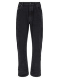 Saint Laurent Black Cotton Relaxed Fit Jeans