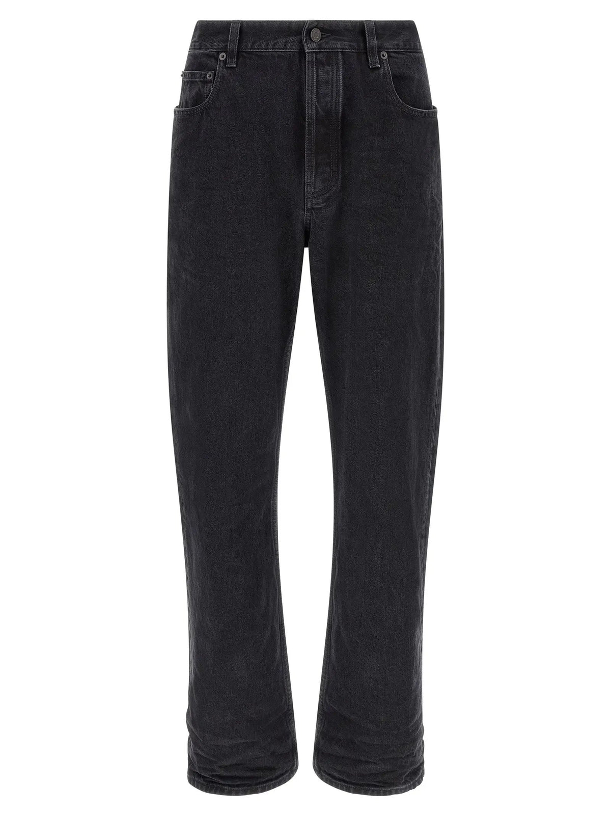 Saint Laurent Black Cotton Relaxed Fit Jeans