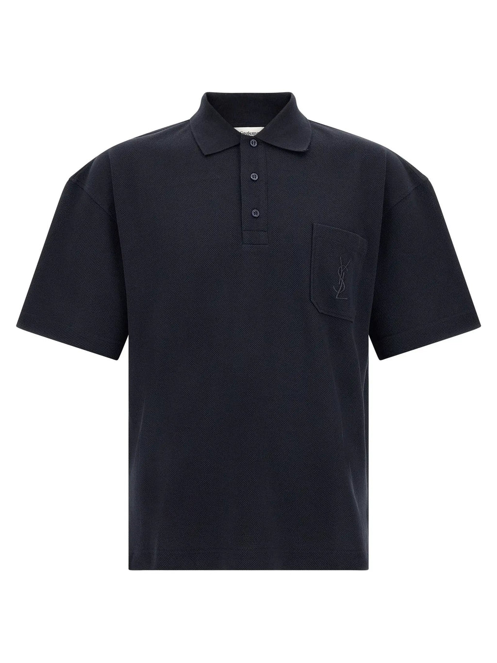 Saint Laurent Blue Cotton Polo Shirt