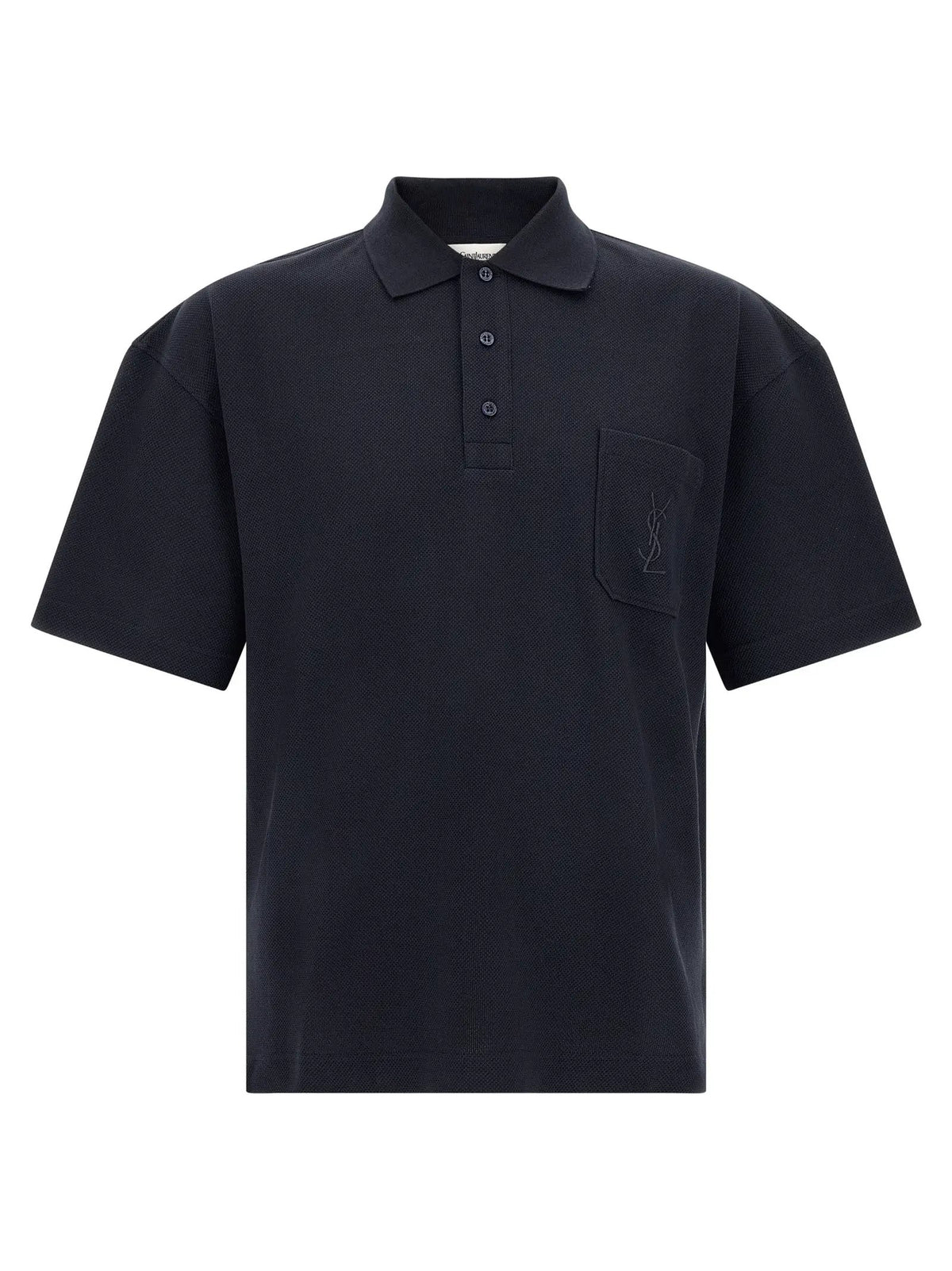 Saint Laurent Blue Cotton Polo Shirt