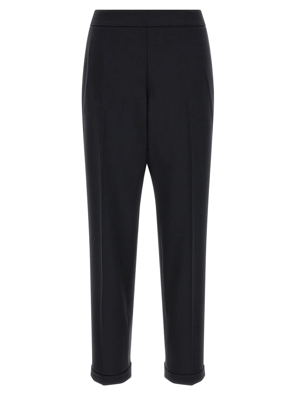 Alberto Biani Black Polyester Cropped Pants