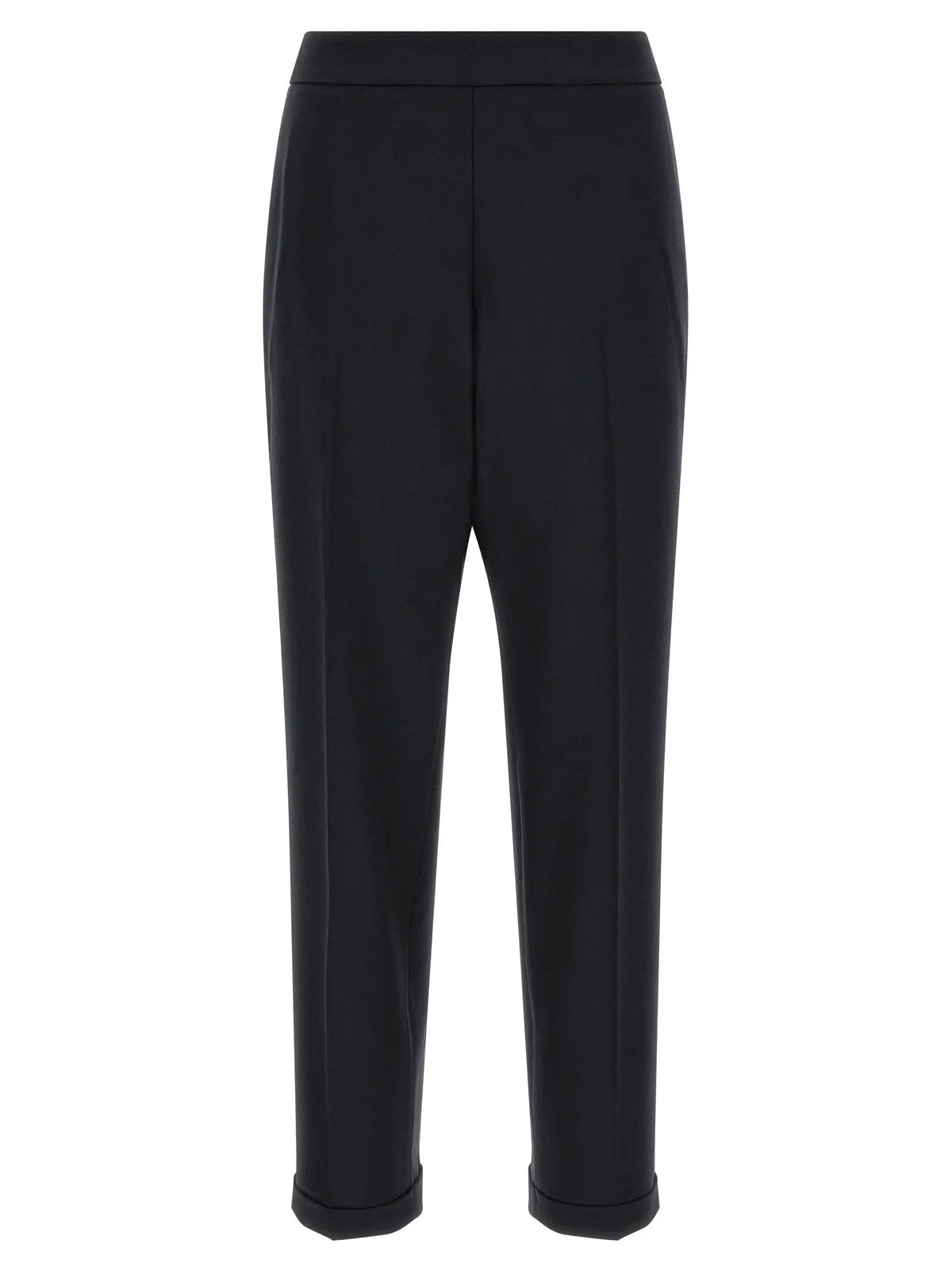Alberto Biani Black Polyester Cropped Pants