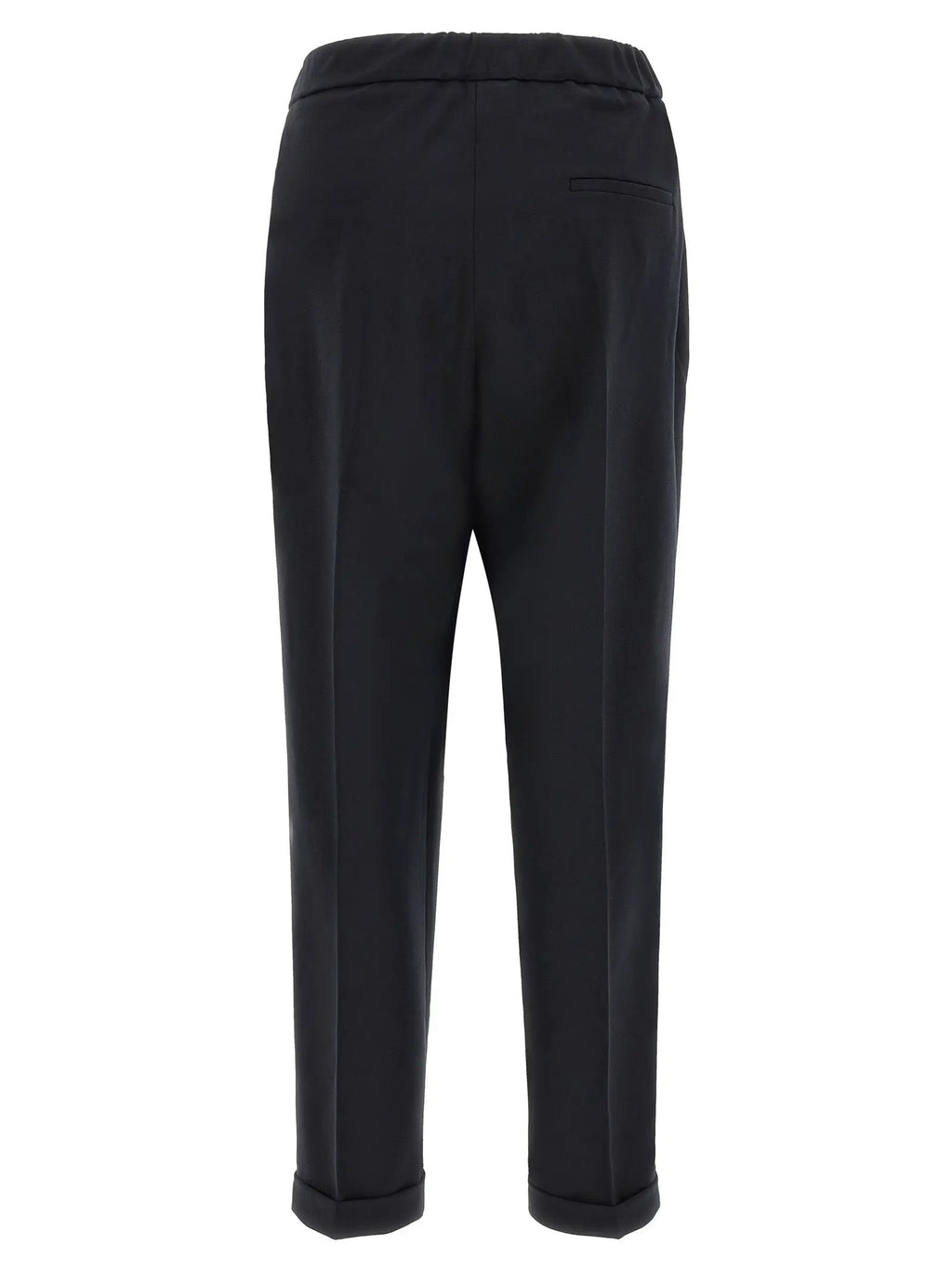 Alberto Biani Black Polyester Cropped Pants