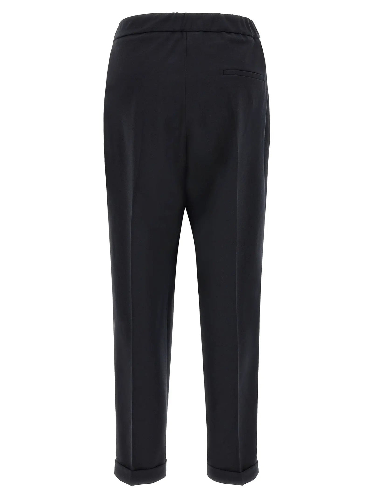 Alberto Biani Black Polyester Cropped Pants