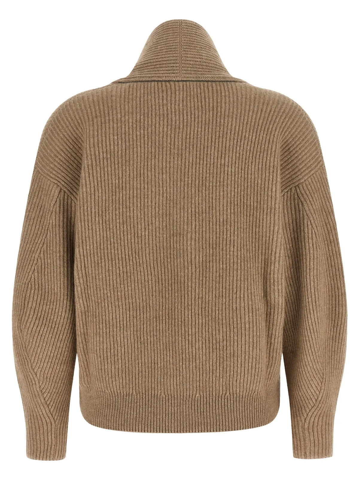 Cardigan Brunello Cucinelli en cachemire beige