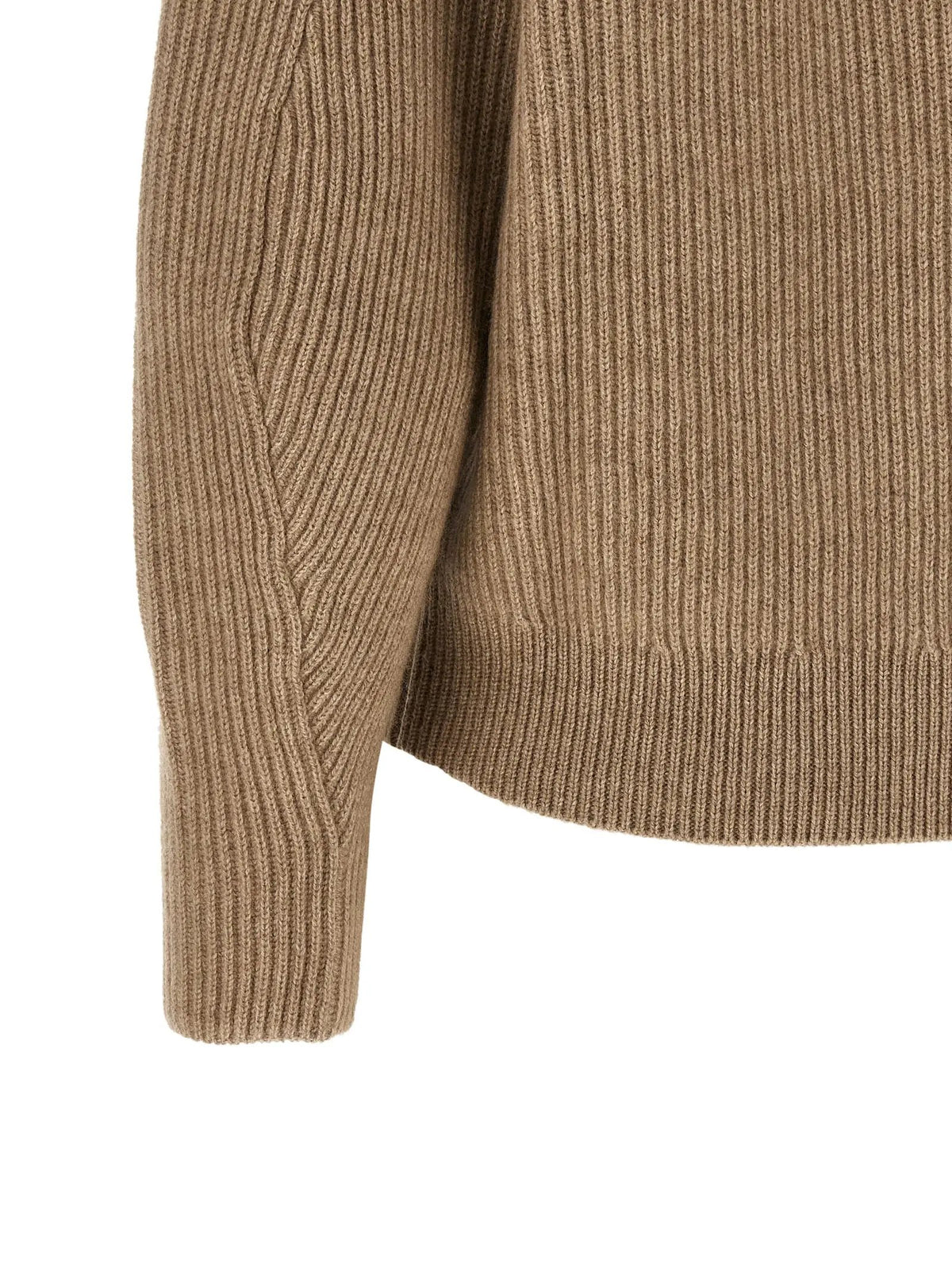 Cardigan Brunello Cucinelli en cachemire beige