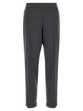 Alberto Biani Gray Polyester Cropped Pants