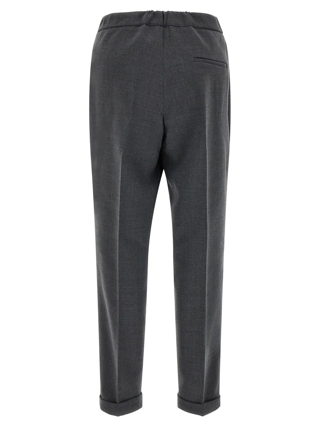 Alberto Biani Gray Polyester Cropped Pants