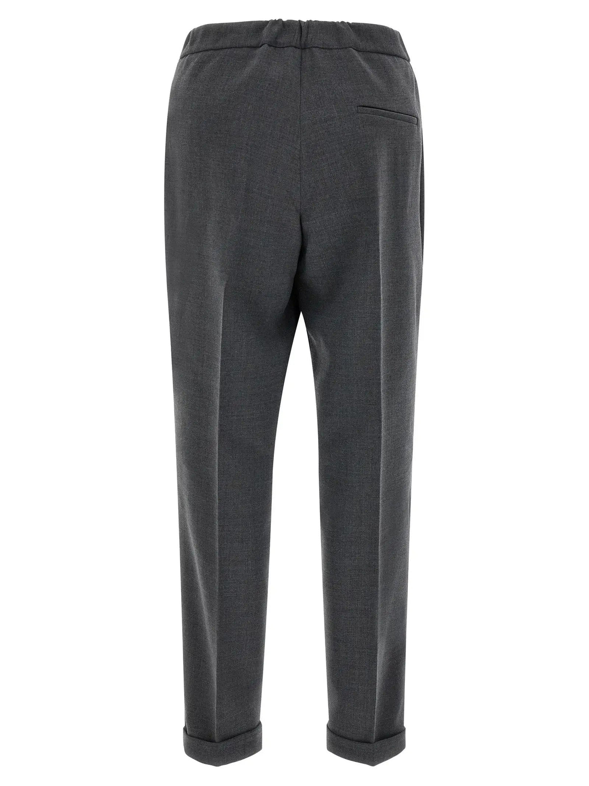 Alberto Biani Gray Polyester Cropped Pants