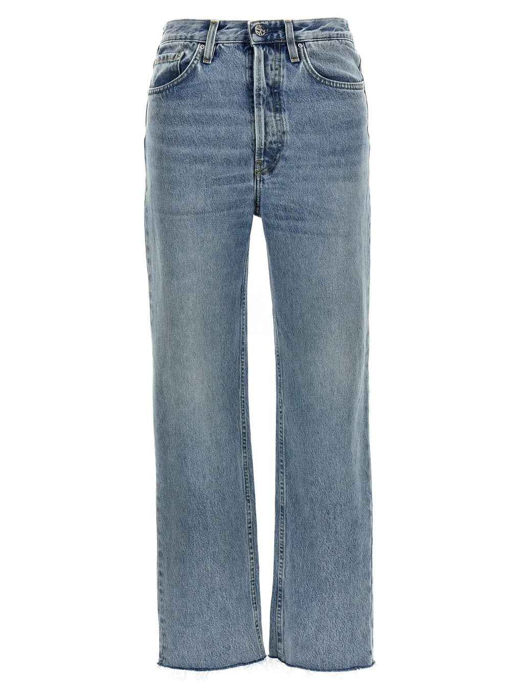 TOTEME Blue Cotton Straight-Leg Jeans