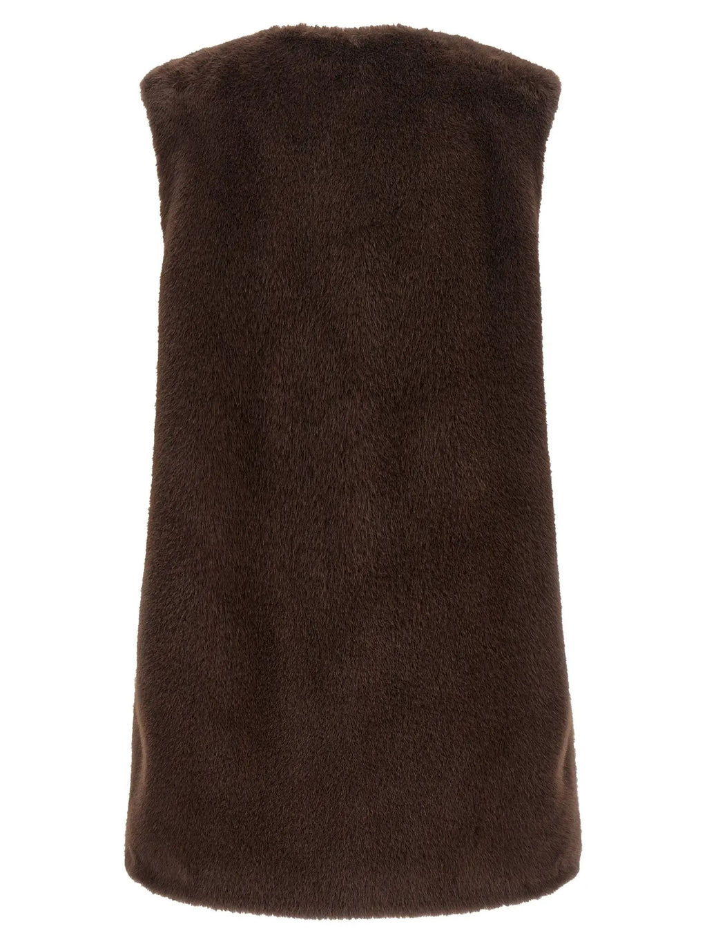 Herno Brown Polyester Sleeveless Jacket